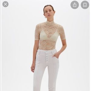 jonathan simkhai Cassandra Recycled Lace Top